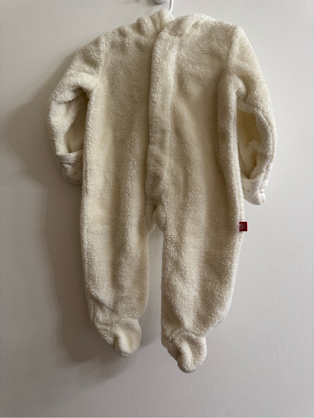 Magnetic Me Minky Faux Fur Bear Hooded Footie Suit